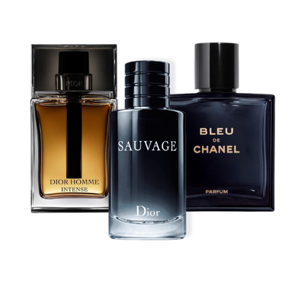 BLACK FRIDAY 3 perfumes: Sauvage Dior, Bleu de Chanel, Dior Homme Intense (Eau de Parfum)