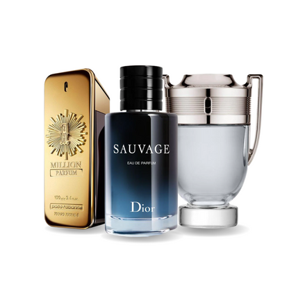 BLACK FRIDAY 3 perfumes: Paco Rabanne ONE MILLION, Dior SAUVAGE, Paco Rabanne INVICTUS (Eau de Parfum)