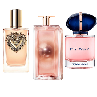 BLACK FRIDAY 3 perfumes: Dolce & Gabbana Devotion, My Way Giorgio Armani, Lancôme Idôle (Eau de Parfum)